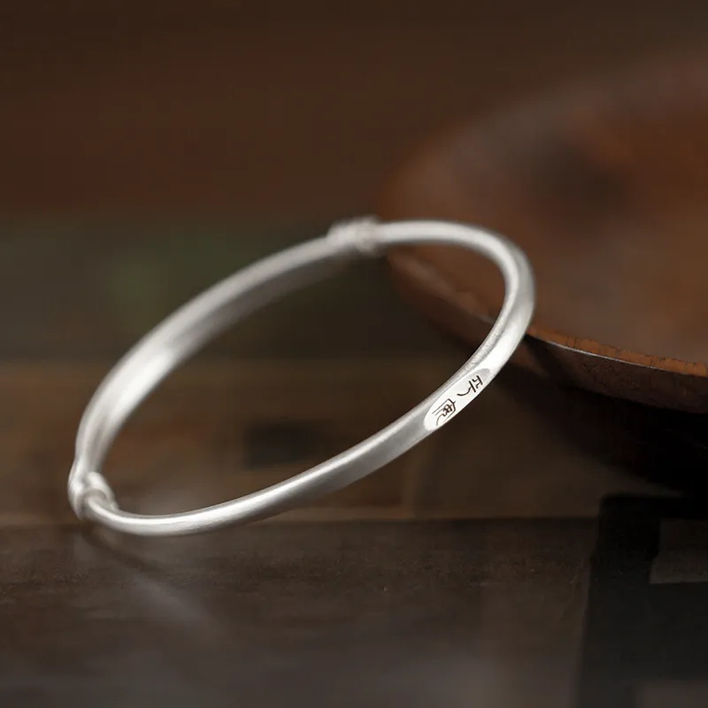 AQI 999 Fine Silver Bangles Unisex-3