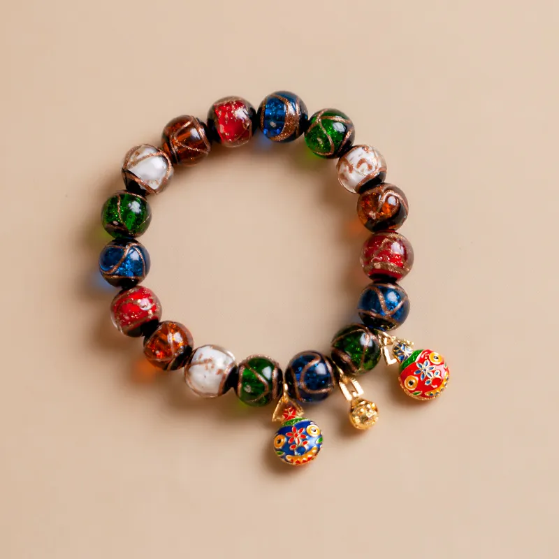 AQI Colored Glaze Jade Bracelets Unisex-6