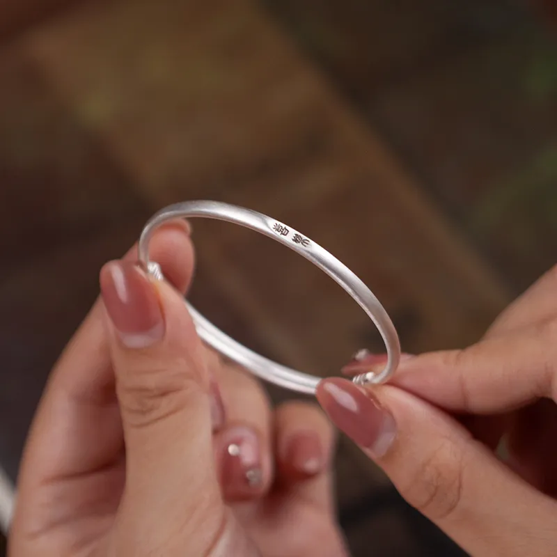 AQI 999 Fine Silver Bangles Unisex-7