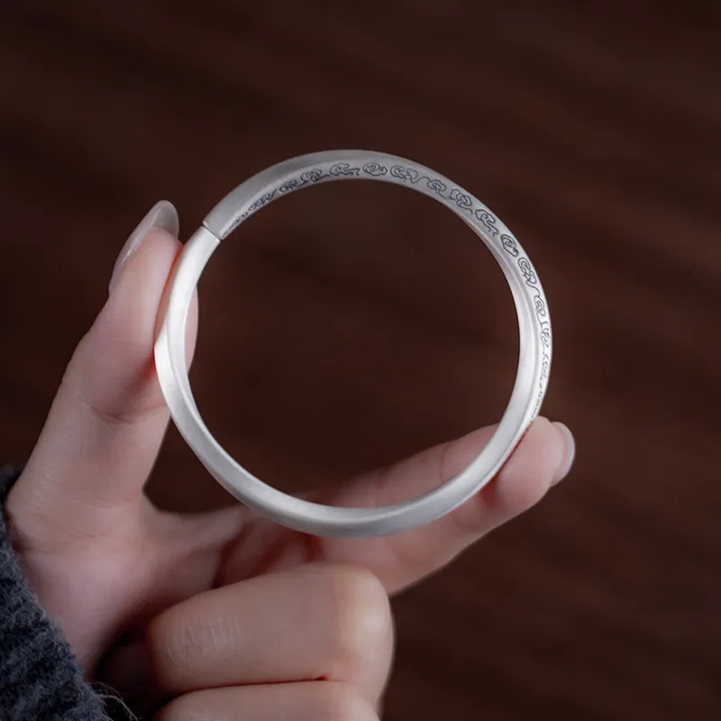 AQI 999 Fine Silver Sterling Silver Bracelets Unisex-1