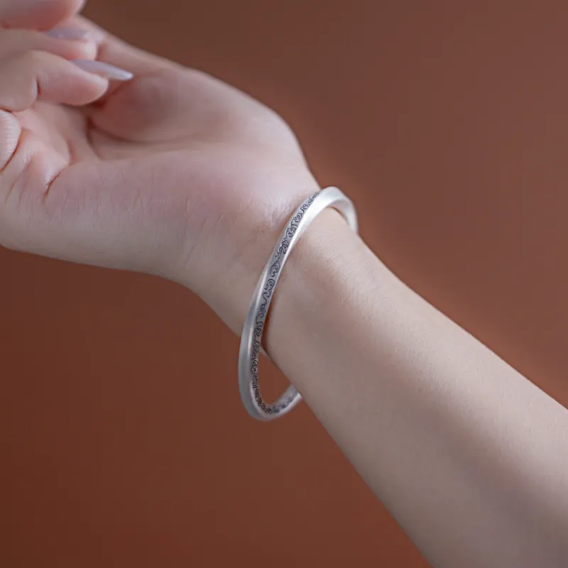 AQI 999 Fine Silver Sterling Silver Bracelets Unisex-2