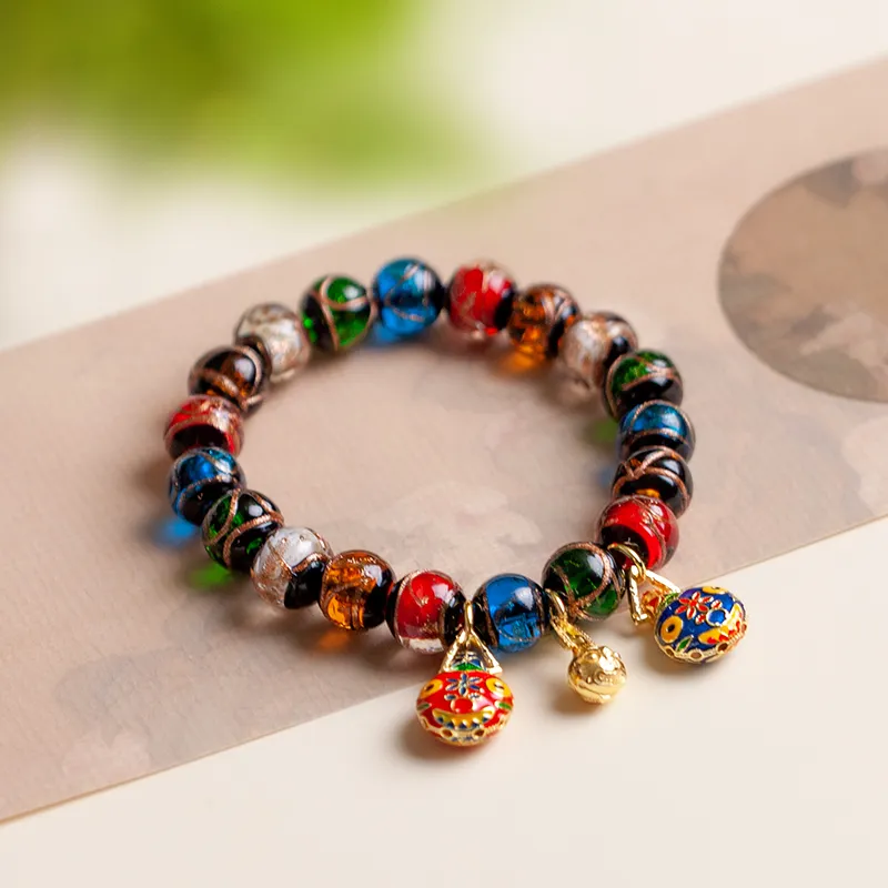 AQI Colored Glaze Jade Bracelets Unisex-1