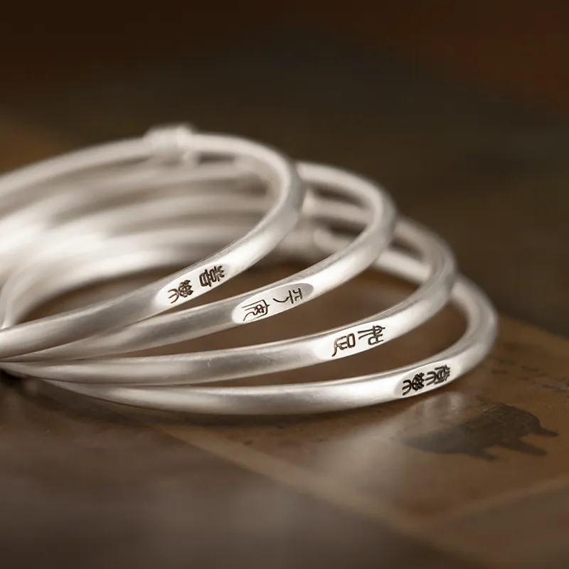 AQI 999 Fine Silver Bangles Unisex-16