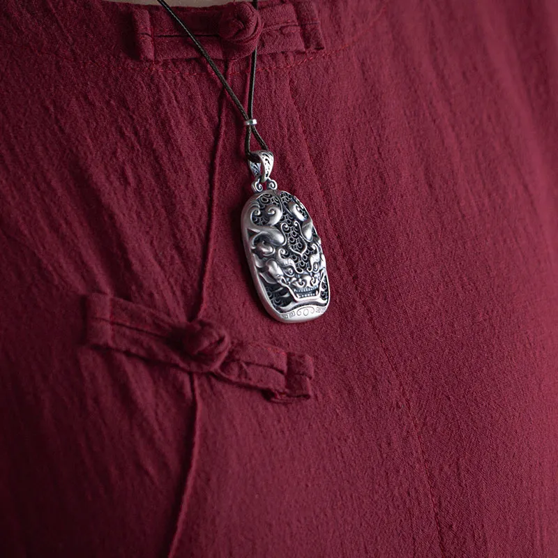 AQI 999 Fine Silver Pendants Unisex-3