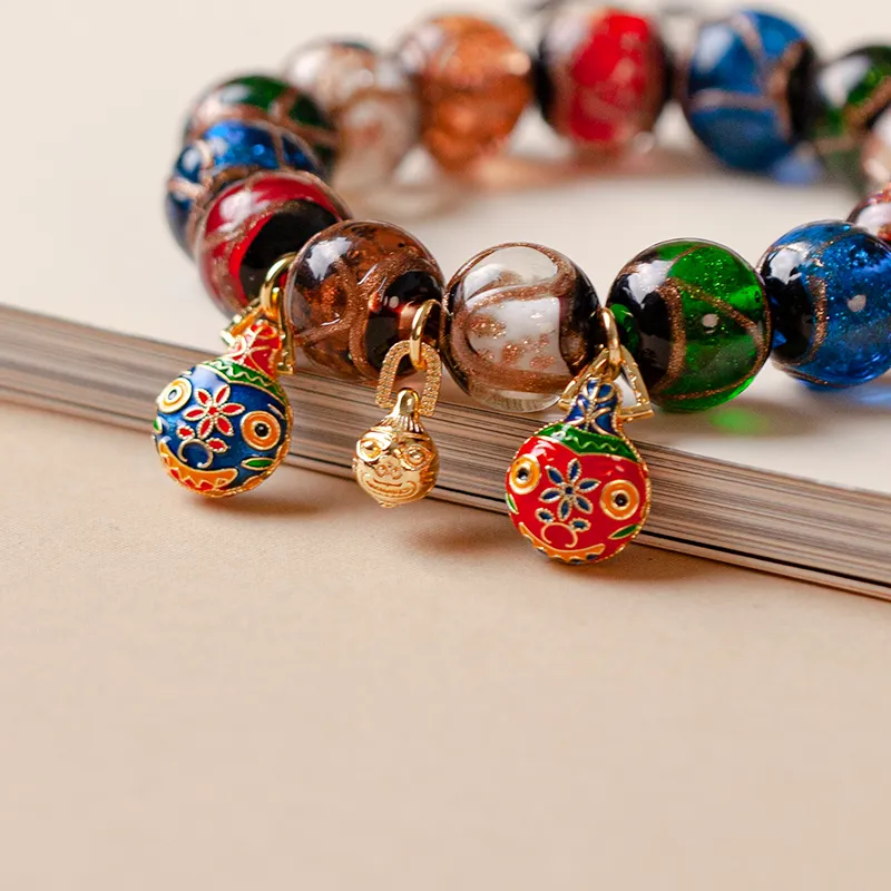 AQI Colored Glaze Jade Bracelets Unisex-7
