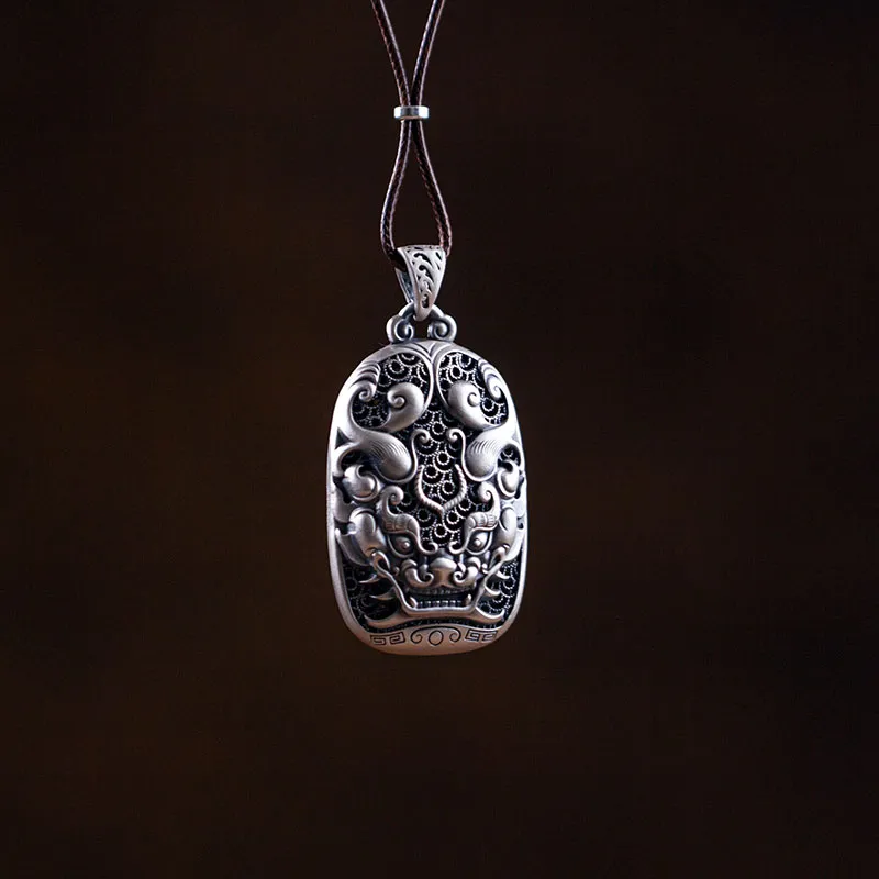AQI 999 Fine Silver Pendants Unisex-1