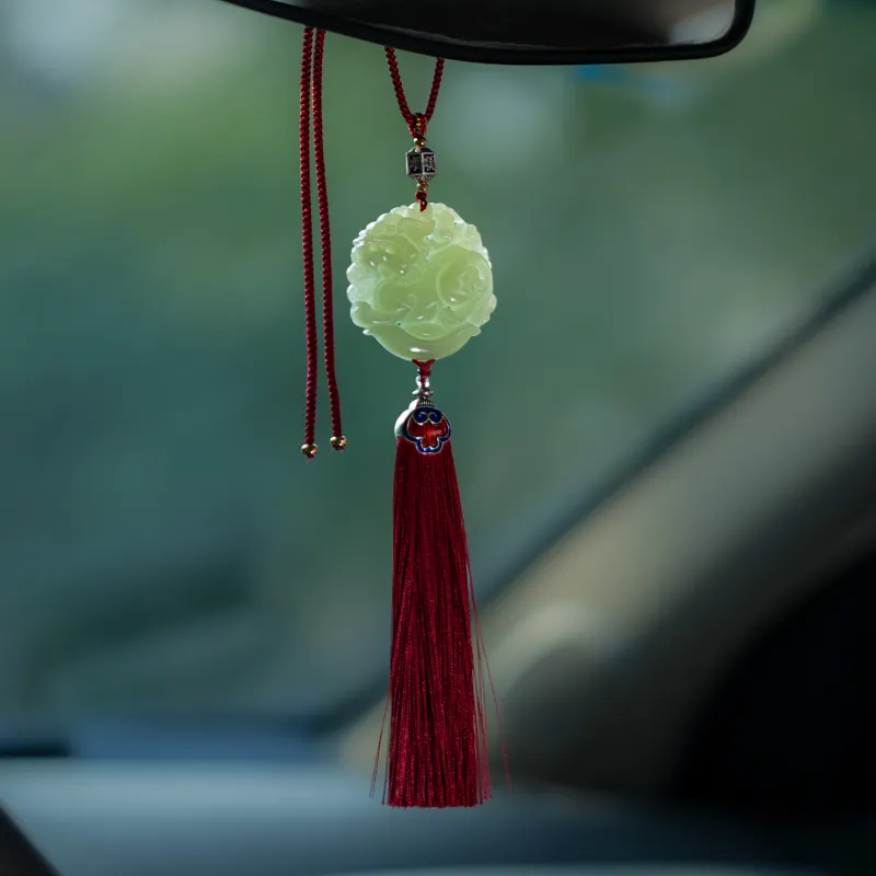 AQI Hetian Jade Pendants Pale Greenish-White Jade Unisex-6