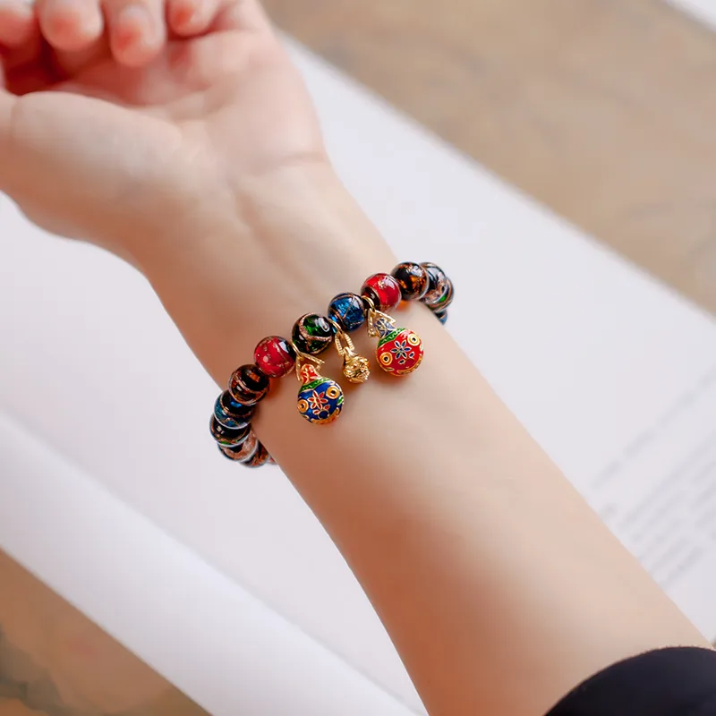 AQI Colored Glaze Jade Bracelets Unisex-3
