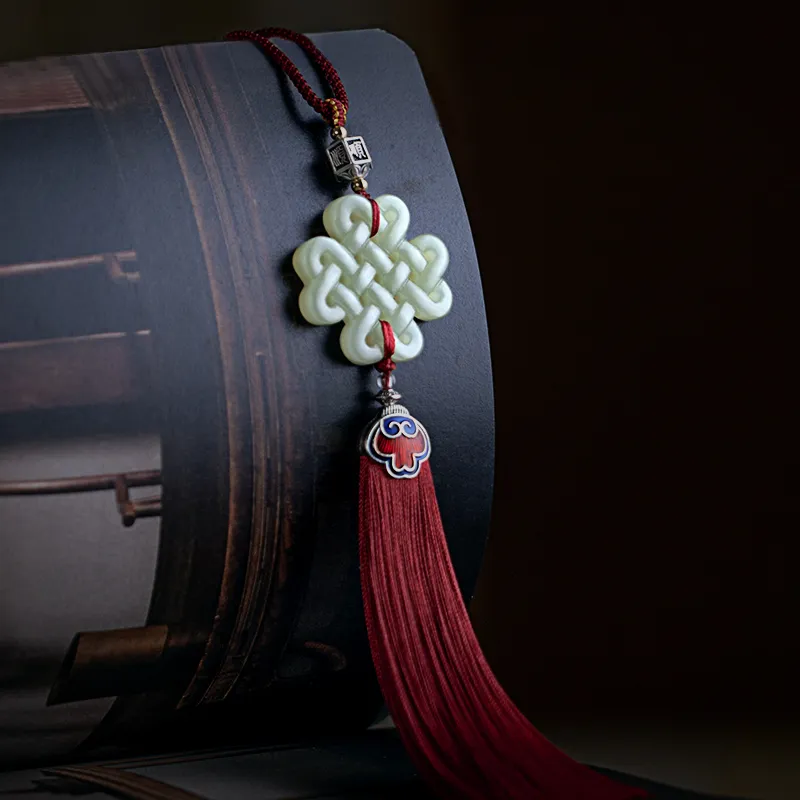 AQI Hetian Jade Pale Greenish White Jade Unisex-6