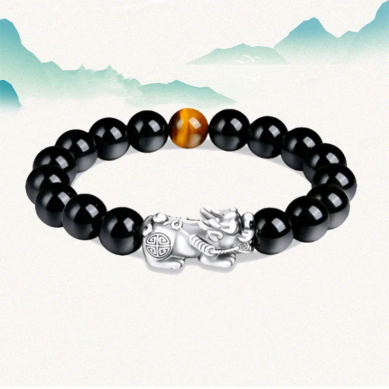 YUSHENGQING Ebony Wooden Bracelets Unisex-4