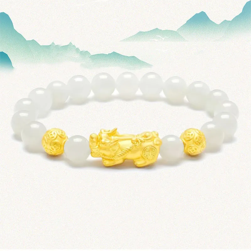 YUSHENGQING White Jade Bodhi Bracelets Unisex-4