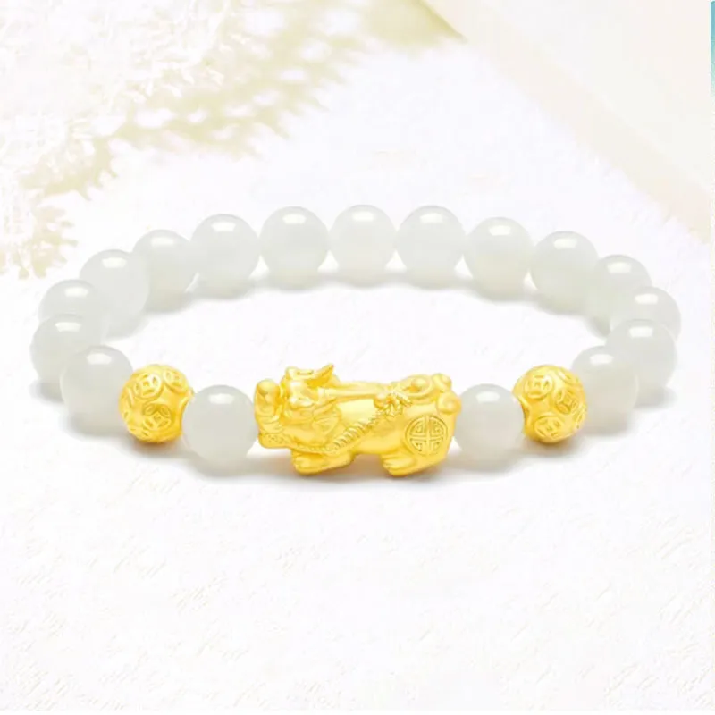 YUSHENGQING White Jade Bodhi Bracelets Unisex-5