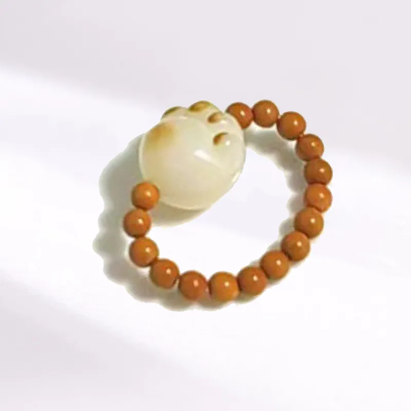 YUSHENGQING Olive Pit Rings Unisex-4
