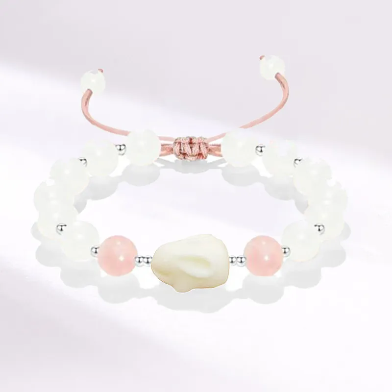 YUSHENGQING White Jade Bodhi Bracelets Unisex-2