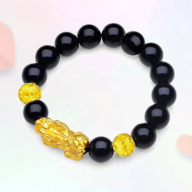 YUSHENGQING Ebony Wooden Bracelets Unisex-3