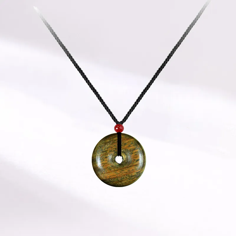 YUSHENGQING Green Sandalwood Necklaces Unisex-3