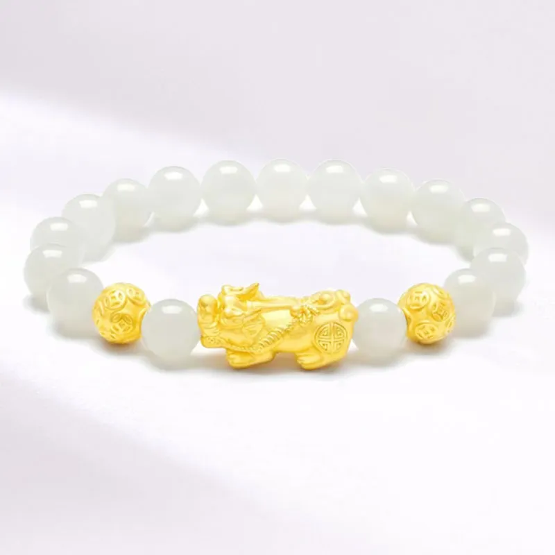 YUSHENGQING White Jade Bodhi Bracelets Unisex-3