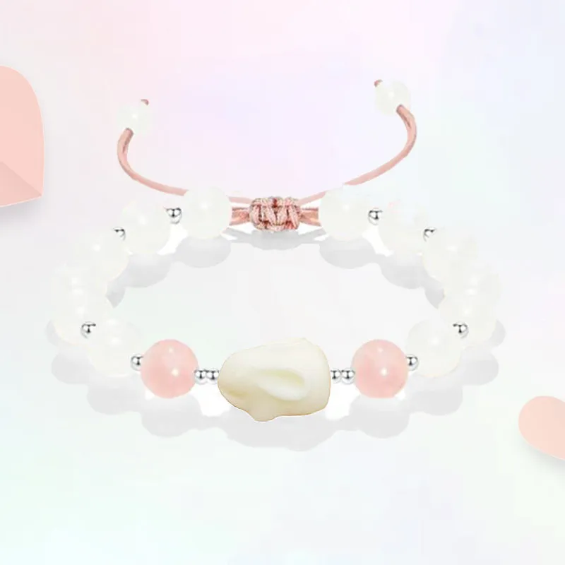 YUSHENGQING White Jade Bodhi Bracelets Unisex-1