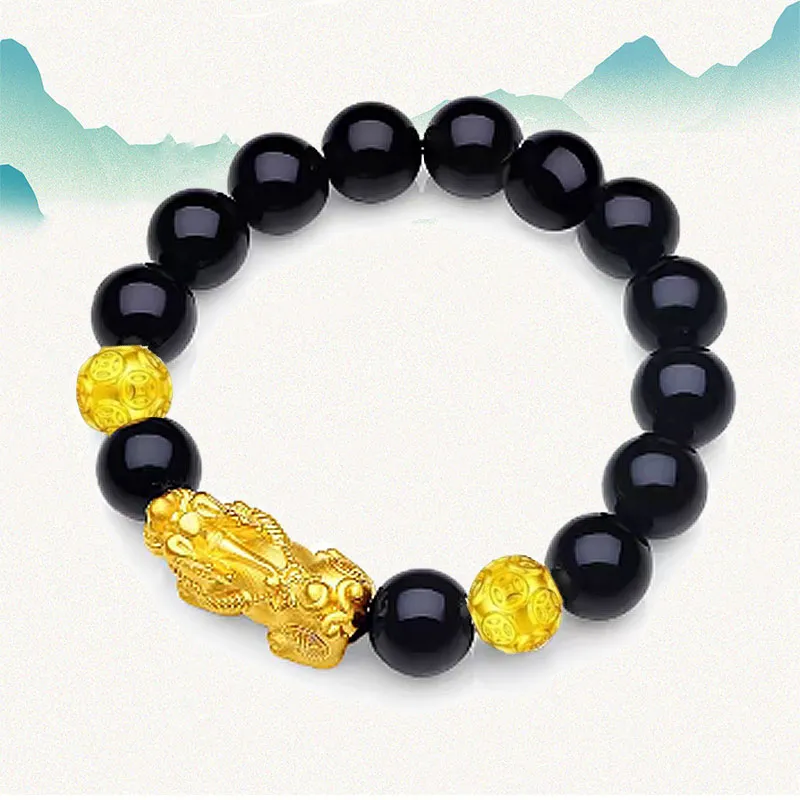 YUSHENGQING Ebony Wooden Bracelets Unisex-1