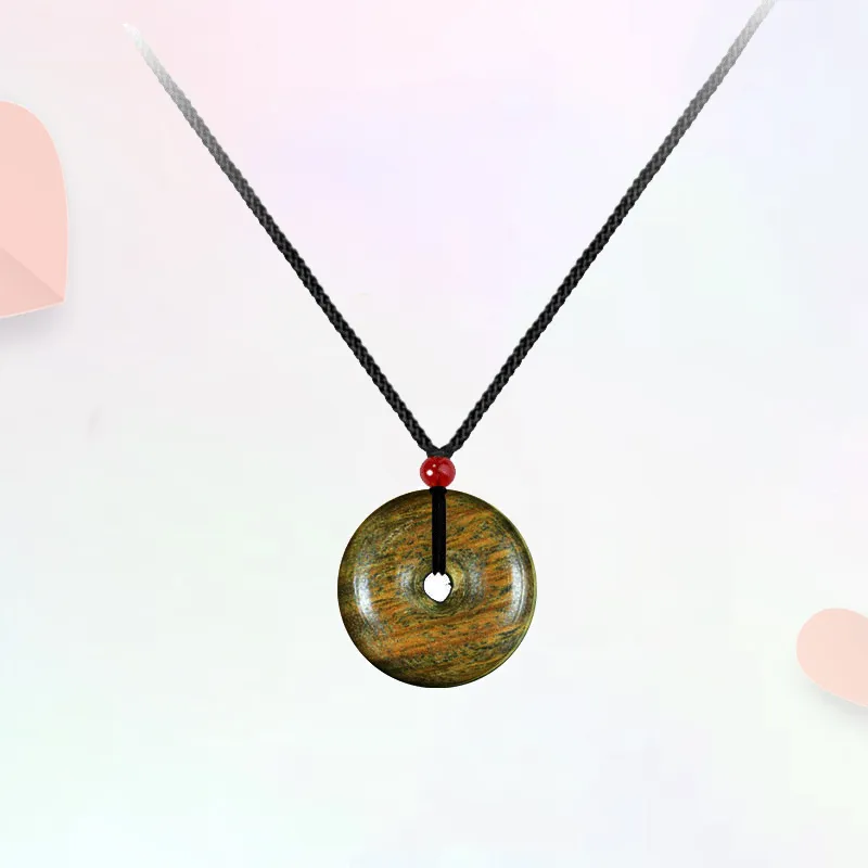 YUSHENGQING Green Sandalwood Necklaces Unisex-2