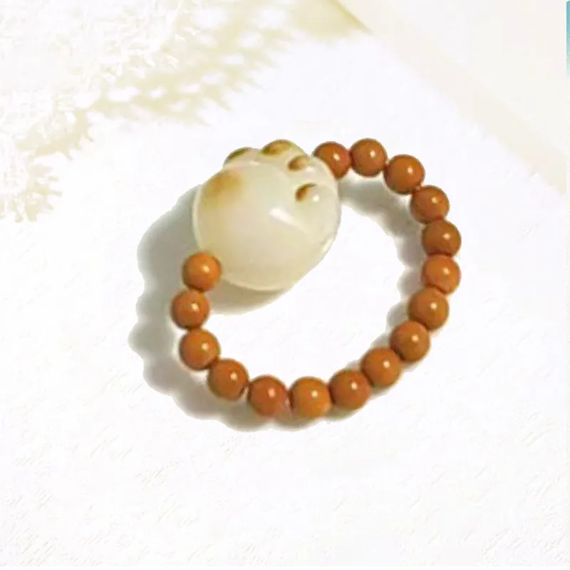 YUSHENGQING Olive Pit Rings Unisex-1