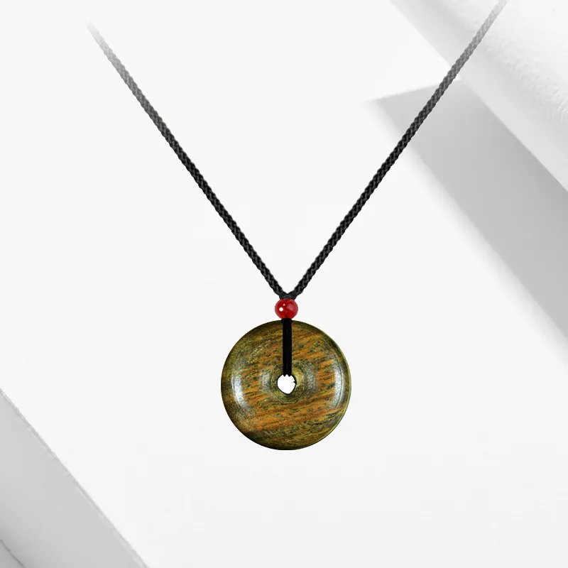 YUSHENGQING Green Sandalwood Necklaces Unisex-5