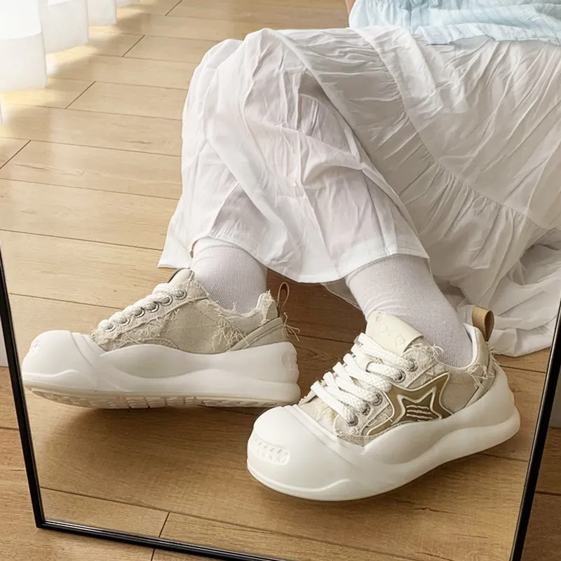 G+G Skateboard Shoes Unisex Low Top White-6
