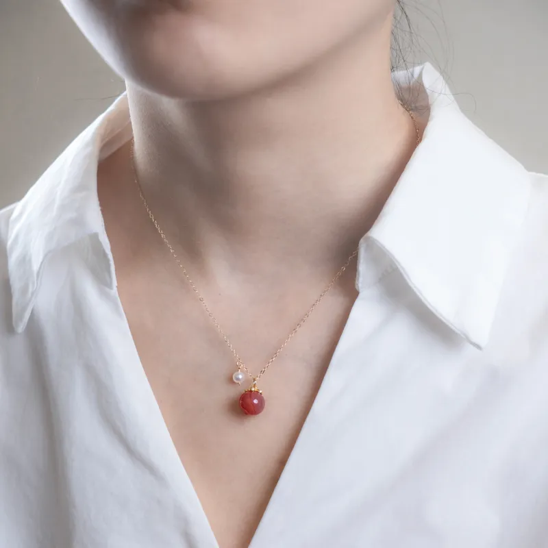FREE ELF Natural Agate Necklaces Women's-1
