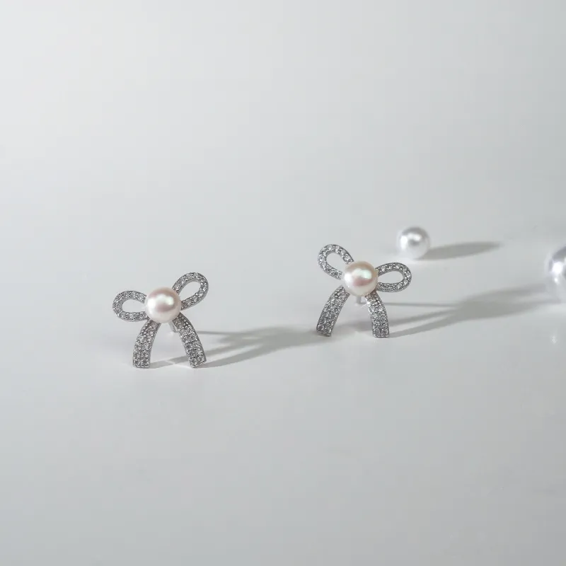 FREE ELF Pearl Stud Earrings Women's-3