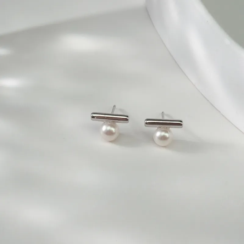 FREE ELF Pearl Stud Earrings Women's-3