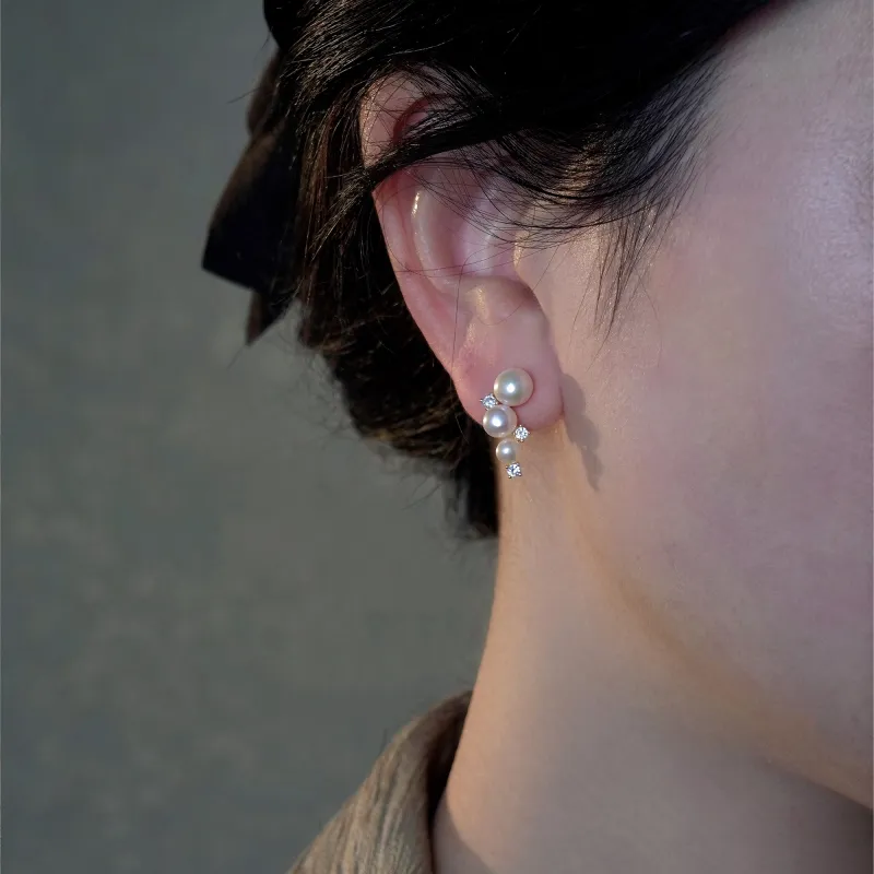 FREE ELF Freshwater Pearl Stud Earrings Women's-1