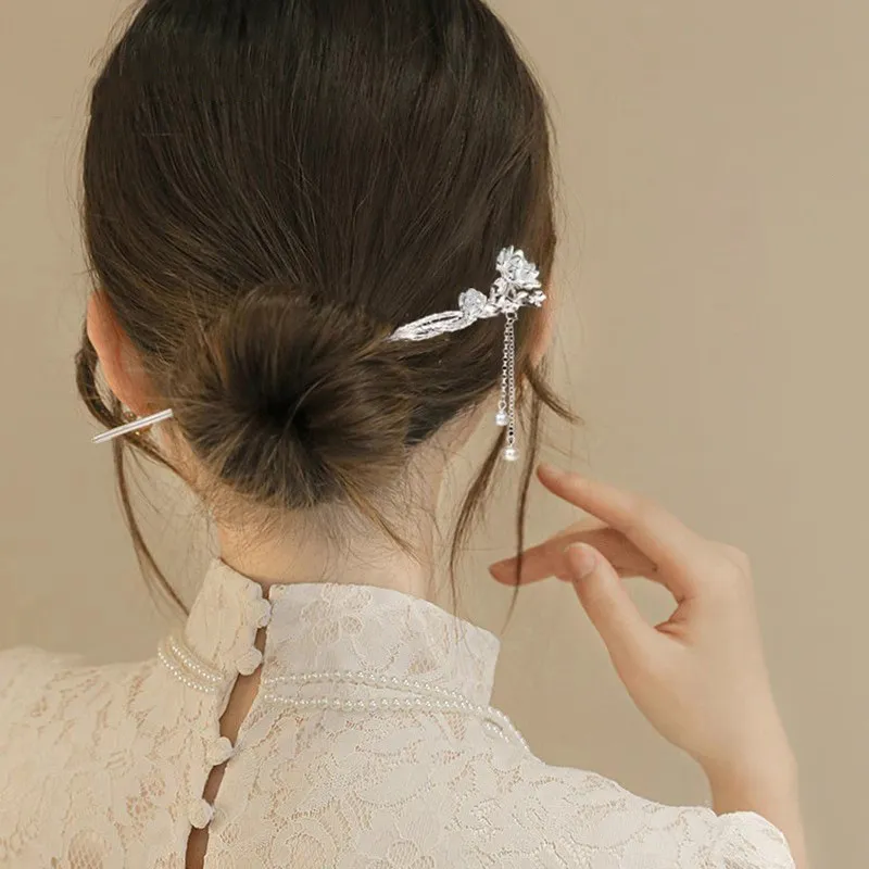 AVIVI Alloy Plated 925 Sterling Silver Hairpins Women's-13