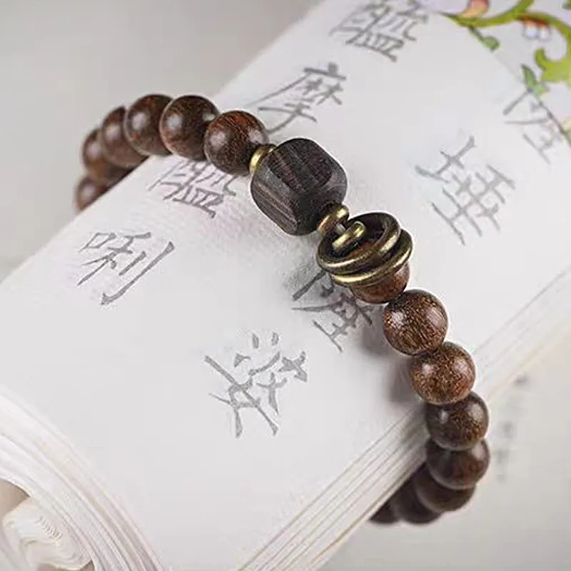 LOVEYOU PAI Golden Sandalwood Bracelets Unisex-2