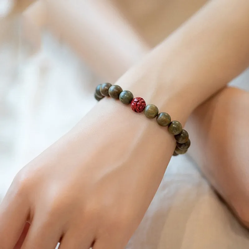 LOVEYOU PAI Green Sandalwood Bracelets Unisex-3