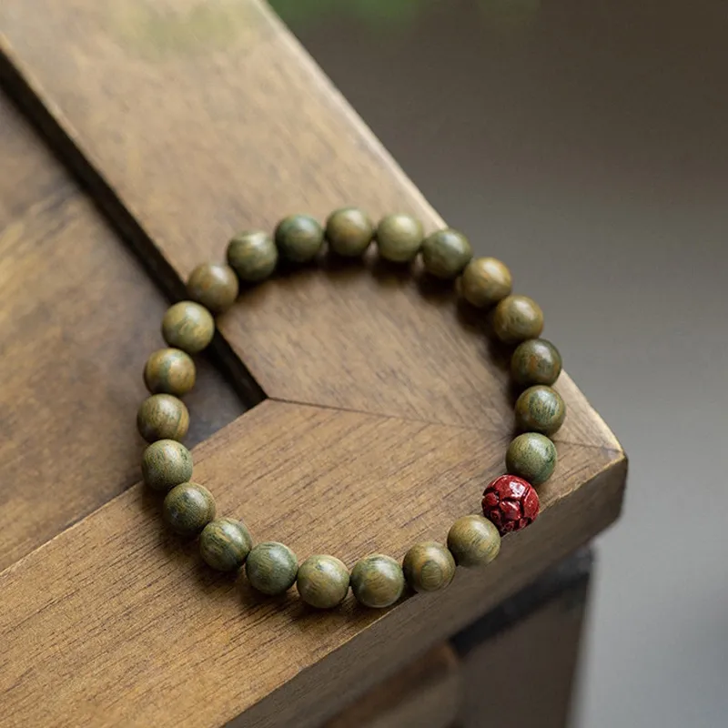 LOVEYOU PAI Green Sandalwood Bracelets Unisex-4