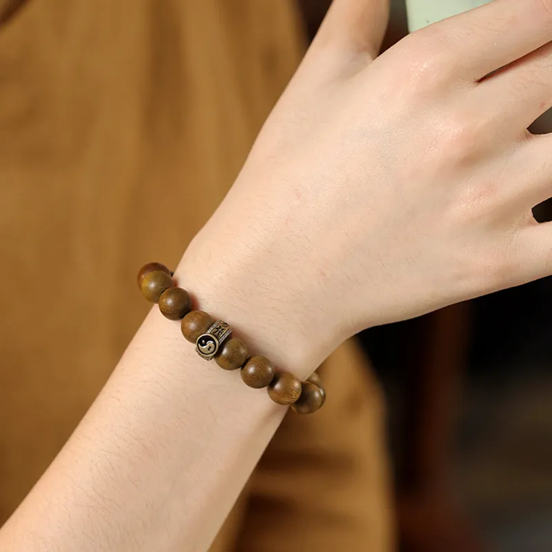 LOVEYOU PAI Green Sandalwood Bracelets Unisex-1