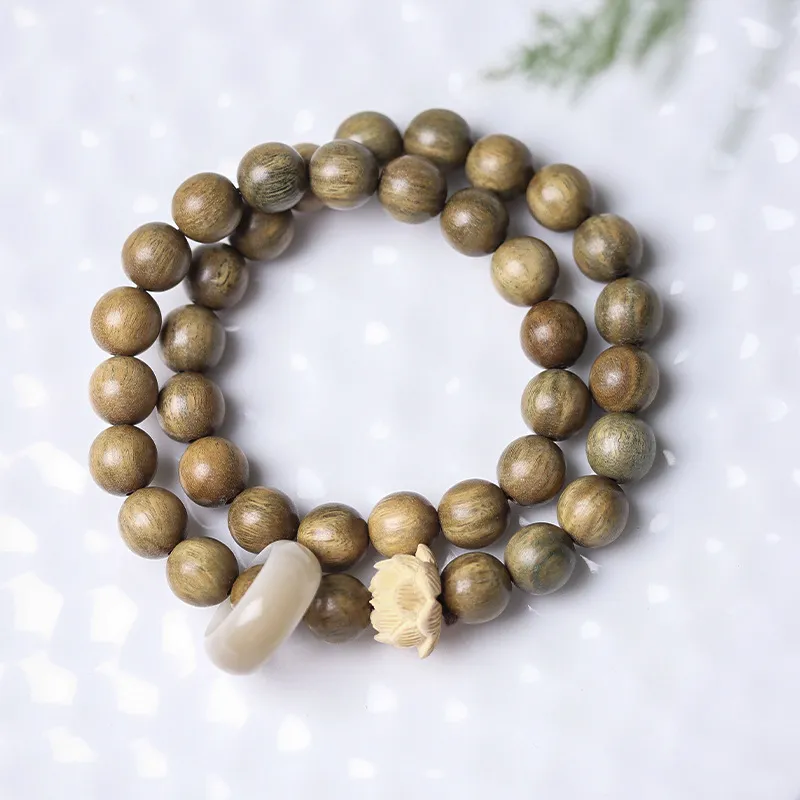 LOVEYOU PAI Green Sandalwood Bracelets Unisex-1