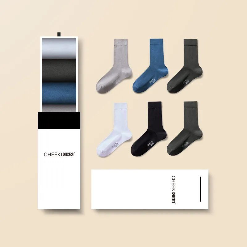 Cheekkiss Mid Calf Socks Men's Box 4 Pack-5