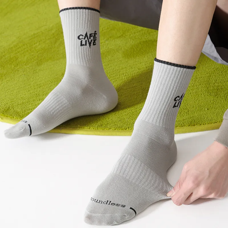 H YXIANG Mid Calf Socks Men's 5 Pack-7