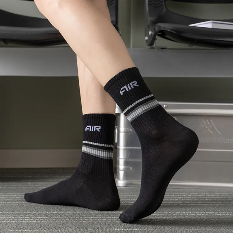 H YXIANG Mid Calf Socks Men's 5 Pack-2