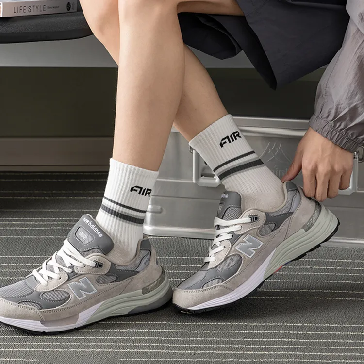 H YXIANG Mid Calf Socks Men's 5 Pack-4