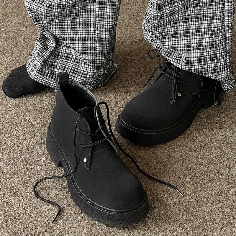 MEXICAN Ankle Boots Men Khaki/Black-8