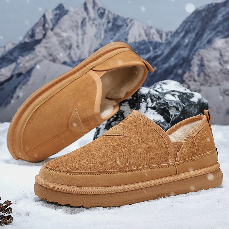 MEXICAN Warm Water Resistant Wear Resistant Slip Resistant Coverage Ankle Length Snow Boots Men's-14