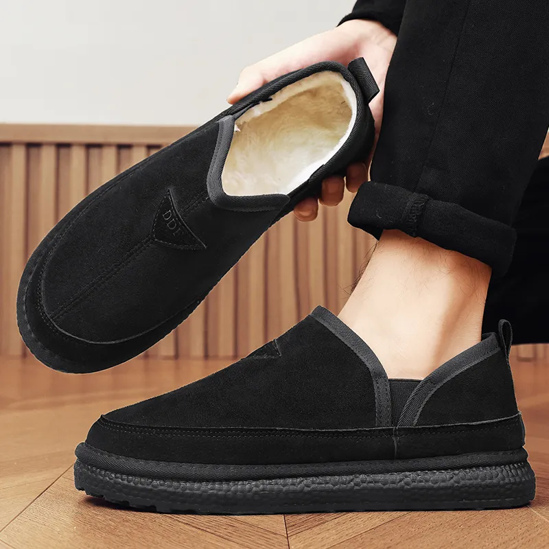 MEXICAN Warm Water Resistant Wear Resistant Slip Resistant Coverage Ankle Length Snow Boots Men's-1