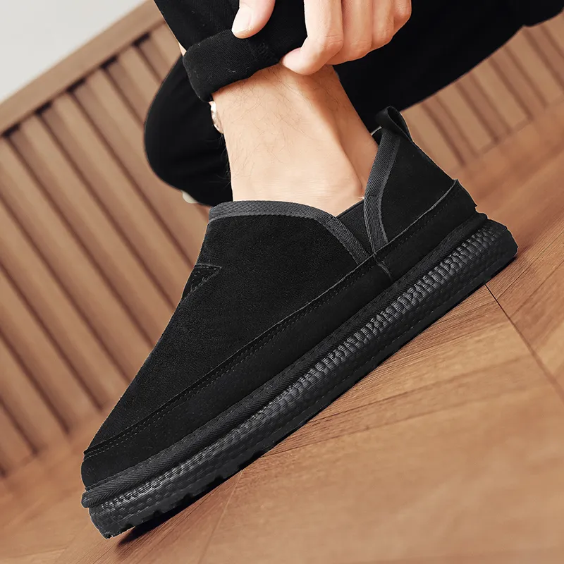 MEXICAN Warm Water Resistant Wear Resistant Slip Resistant Coverage Ankle Length Snow Boots Men's-3