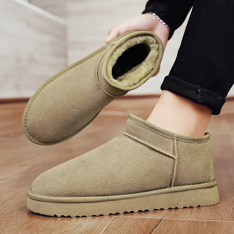MEXICAN Warm Wear Resistant Slip Resistant Short Snow Boots Men's-9