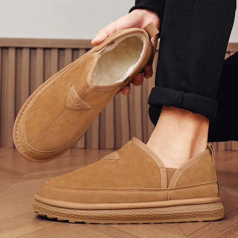 MEXICAN Warm Water Resistant Wear Resistant Slip Resistant Coverage Ankle Length Snow Boots Men's-11