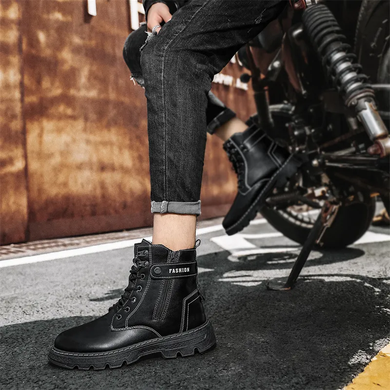 MEXICAN Martin Boots Men Black/Khaki-1