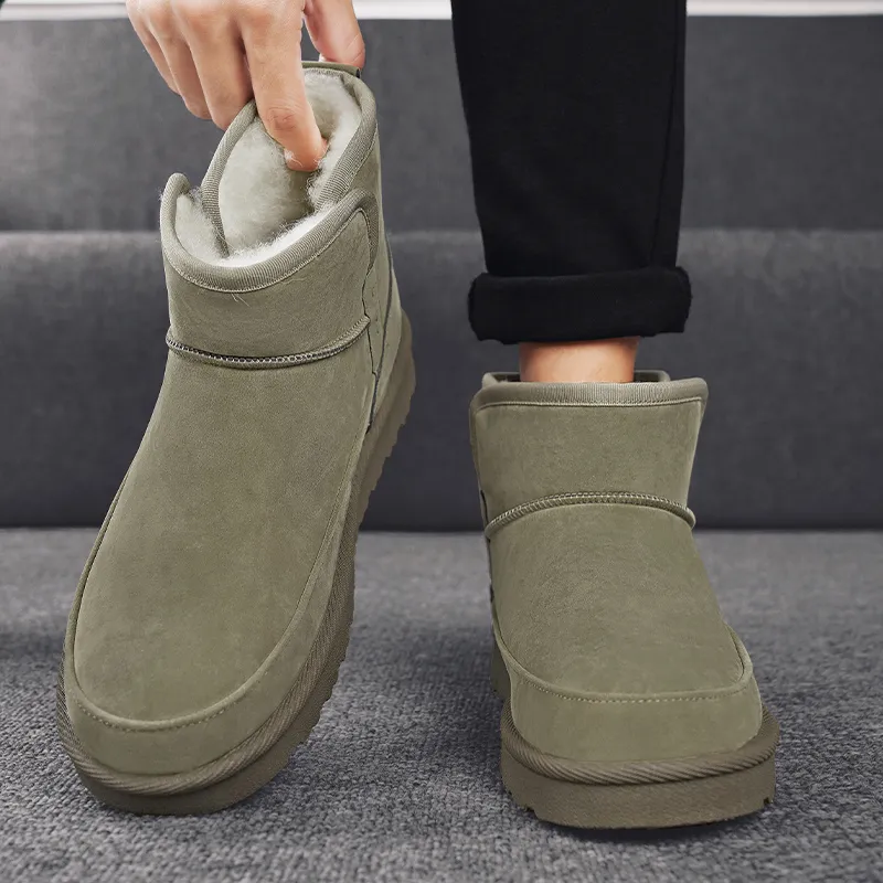 MEXICAN Warm And Wear Resistant Coverage Short Snow Boots Men's-13