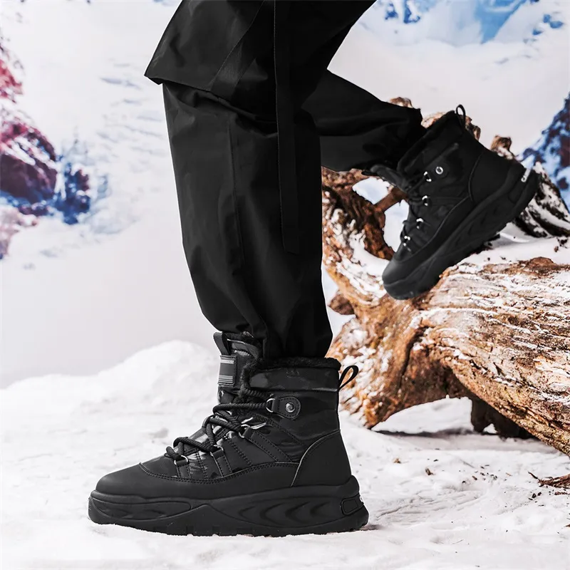 MEXICAN Warm And Wear Resistant Coverage Short Snow Boots Men's-5